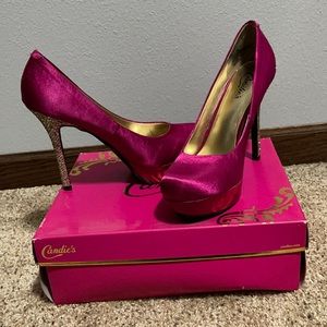 Candies pink and gold heels.  Size 10.  Never worn